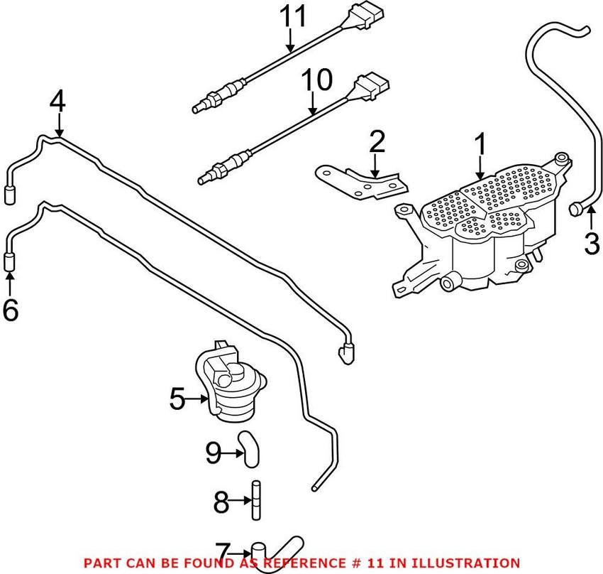 Audi Oxygen Sensor - Rear 06E906265Q